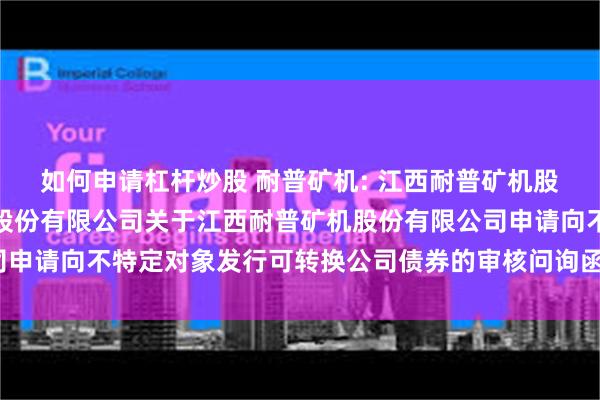 如何申请杠杆炒股 耐普矿机: 江西耐普矿机股份有限公司与国金证券股份有限公司关于江西耐普矿机股份有限公司申请向不特定对象发行可转换公司债券的审核问询函之回复(修订稿)