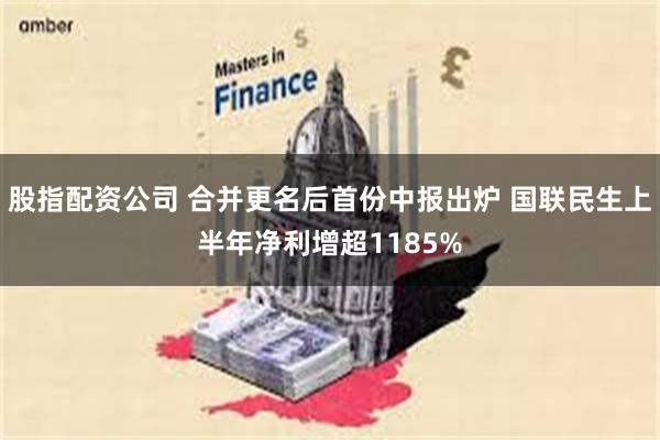 股指配资公司 合并更名后首份中报出炉 国联民生上半年净利增超1185%